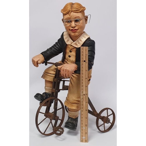 278 - Figure on Bicycle, Height 46cm