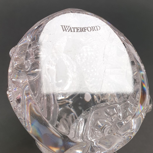 291 - Waterford Crystal Robin Ornament (Height 12cm) and Christmas Tree Decoration (Diameter 7cm)