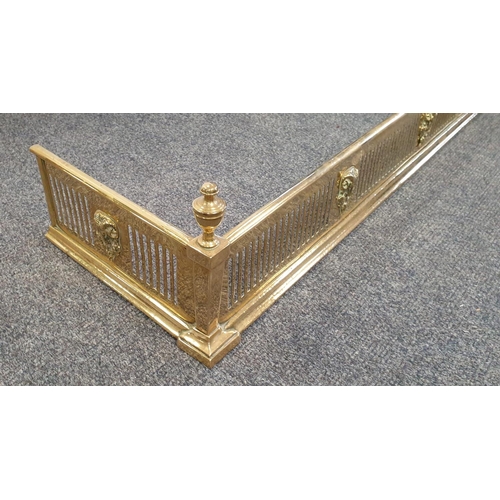 356 - Brass Fender, Outside Measurement L:125 x D:33cm