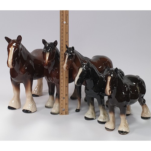 43 - Lot of 5x Horse Ornaments