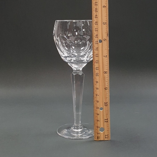 40 - Set of Six Waterford Crystal Sheila Wine Goblets, Height 18.5cm