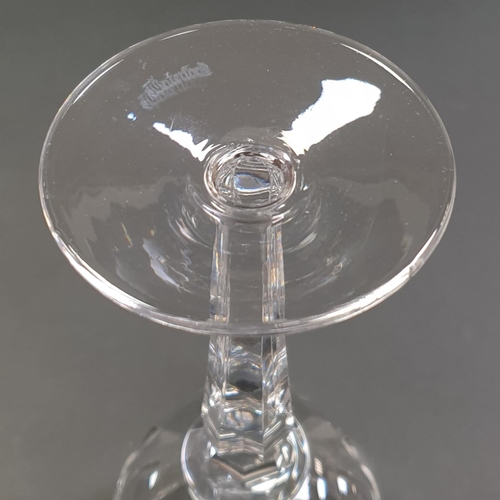 40 - Set of Six Waterford Crystal Sheila Wine Goblets, Height 18.5cm