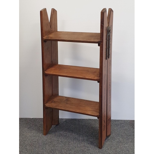 82 - Wooden Three-Step Ladder, H:81 x W:43 x D:67cm