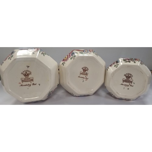 42 - Set of 3 Graduated Mason Ironstone 