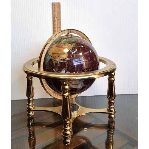 1 - Desk Globe on Stand, H: 22cm x Diameter 24cm approx.