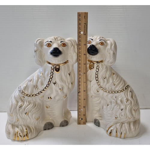 24 - Pair of Royal Doulton Dog Ornaments, H: 26cm x W: 19cm each