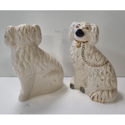 24 - Pair of Royal Doulton Dog Ornaments, H: 26cm x W: 19cm each