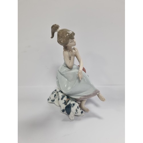 37 - Lladro Figure - Girl Seated on Phone 