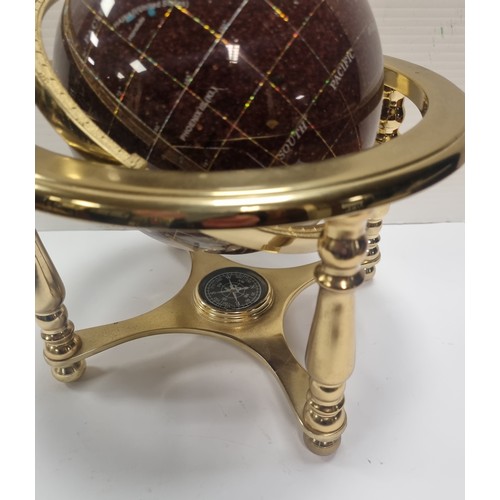 1 - Desk Globe on Stand, H: 22cm x Diameter 24cm approx.