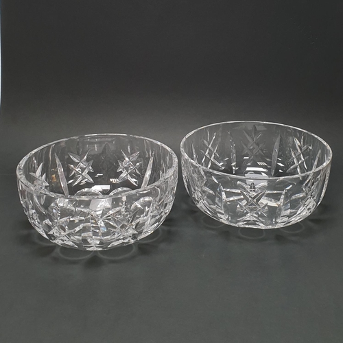 22 - Pair of Waterford Crystal Bowls, H:8.5 x :20cm