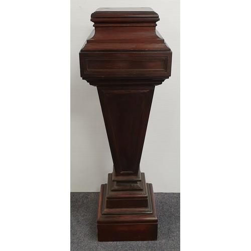 844 - Adams Style Mahogany Pedestal/Plant Stand, H: 93cm