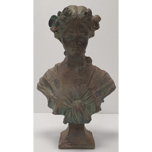 852 - Terracotta Bust Figure, H: 46cm