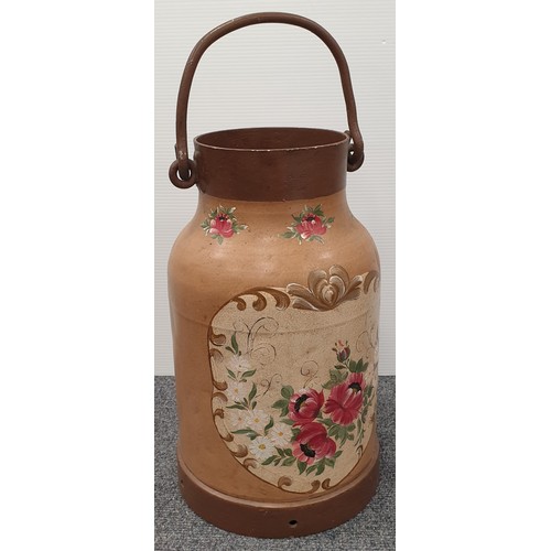 854 - Painted Milk Churn (no lid), H: 48cm