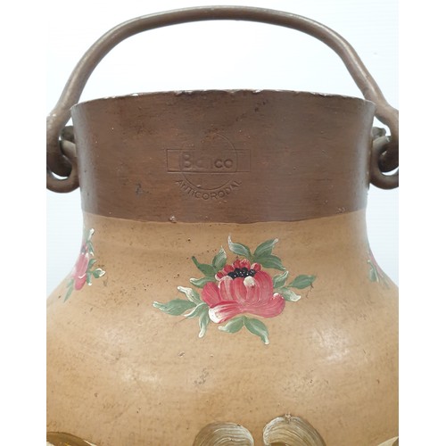 854 - Painted Milk Churn (no lid), H: 48cm