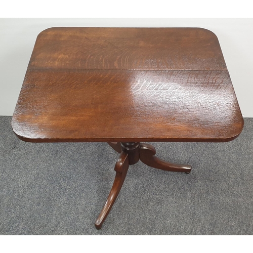 875 - Mahogany Tilt-Top Occasional Table, H:70 x W:66 x D:51cm