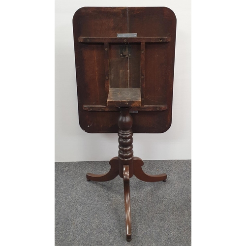 875 - Mahogany Tilt-Top Occasional Table, H:70 x W:66 x D:51cm