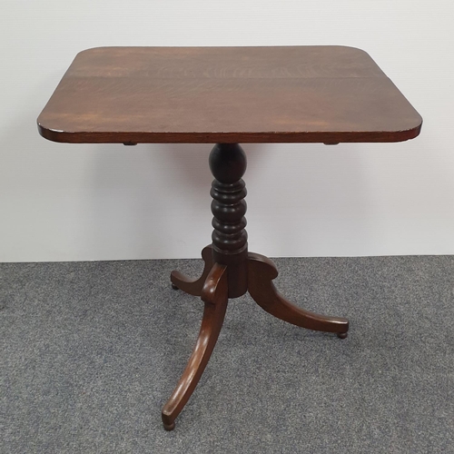 875 - Mahogany Tilt-Top Occasional Table, H:70 x W:66 x D:51cm