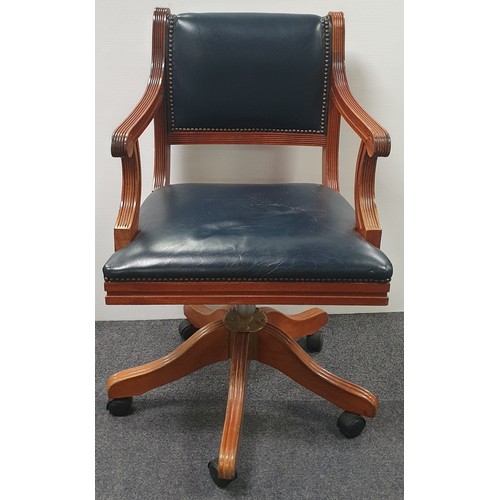 876 - Leather Swivel Office Chair