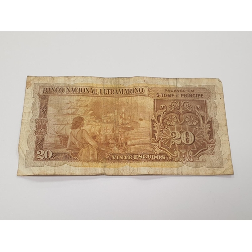 298 - 1958 Portuguese 20 Escudos Note