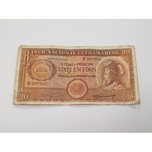 298 - 1958 Portuguese 20 Escudos Note