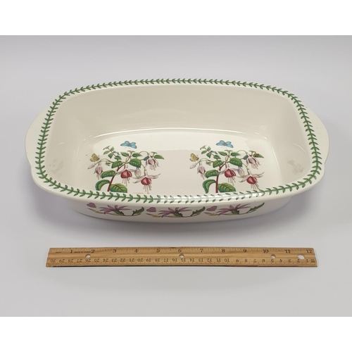 39 - Portmeirion Casserole Dishes (Large Casserole 7x37x24cm, Pair 6x20x9cm) and Serving Spoon