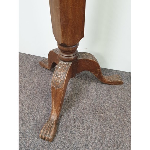 21 - Mahogany Revolving Top Coat Stand, Height 165cm