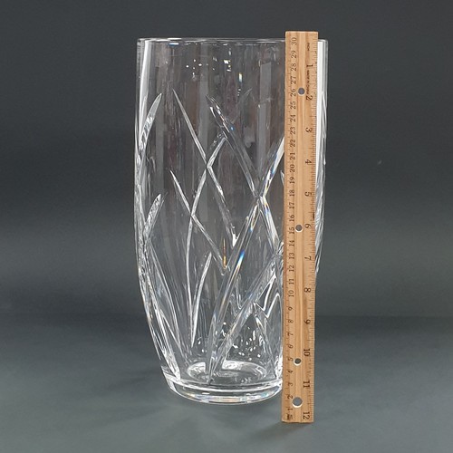 33 - John Rocha for Waterford Crystal Glass Vase H: 30.5cm (top opening approx. 16.5cm)