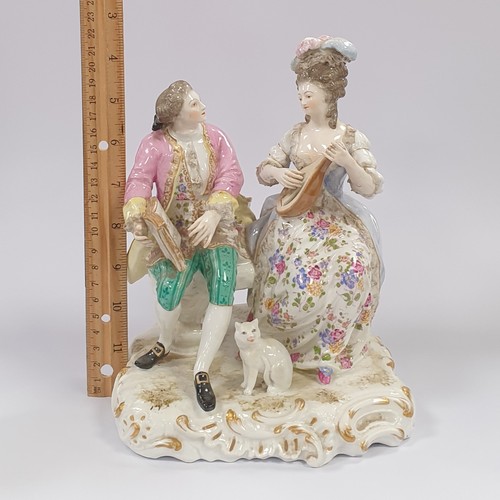 48 - Continental Porcelain Figure, H: 22cm x W: 17cm