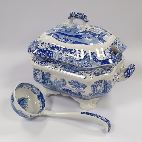 49 - Spode Italian Design Soup Tureen with ladle , H:25 x W:35 x D:20cm