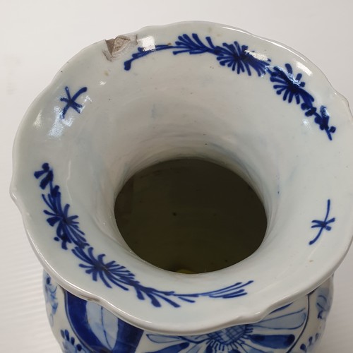 36 - Blue and White Porcelain Vase H: 31.5cm