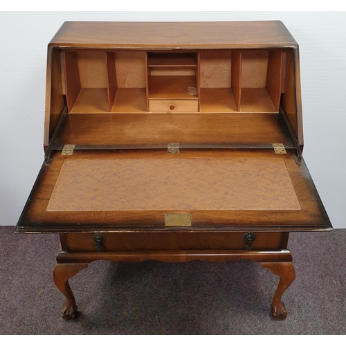 161 - Mahogany Bureau, H:99 x W:83 x D:46cm