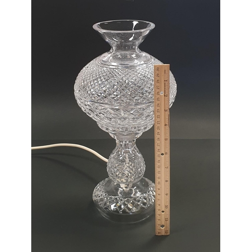 75 - Waterford Crystal Table Lamp, Height 36 x Diameter 20cm