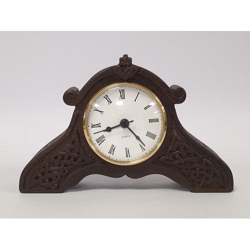 195 - Irish Turf Crafts Mantle Clock, Handcrafted in Ireland (Boxed)