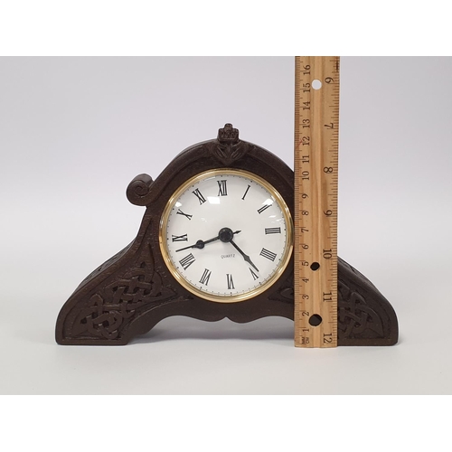 195 - Irish Turf Crafts Mantle Clock, Handcrafted in Ireland (Boxed)