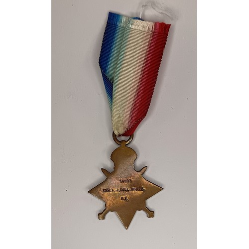 476 - World War I Star Medal, named to Sergeant J. Callaghan R.E. - 14067