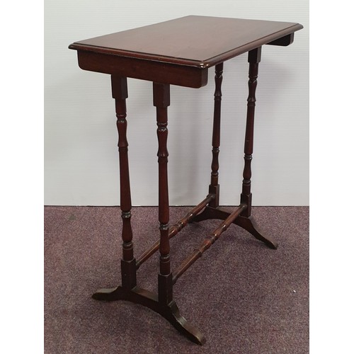 136 - Mahogany Occasional Table H: 67cm x W: 51cm x D: 36cm