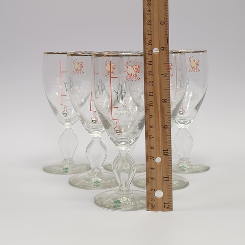 320 - Set of Six Irish Coffee Glasses, Height 15cm