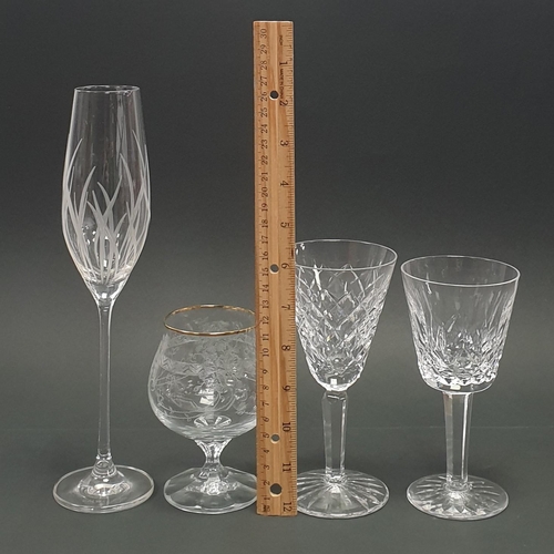 327 - Collection of Cut Glass and Etched Glass Stemware