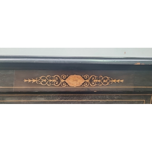 64 - Victorian ebonised single-door pier cabinet H: 103cm x W: 74cm x D: 31cm