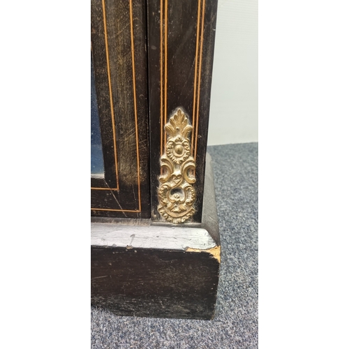 64 - Victorian ebonised single-door pier cabinet H: 103cm x W: 74cm x D: 31cm