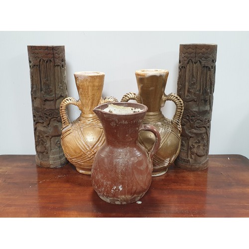 72 - Lot of 5x Assorted Vases, Height tallest 36cm