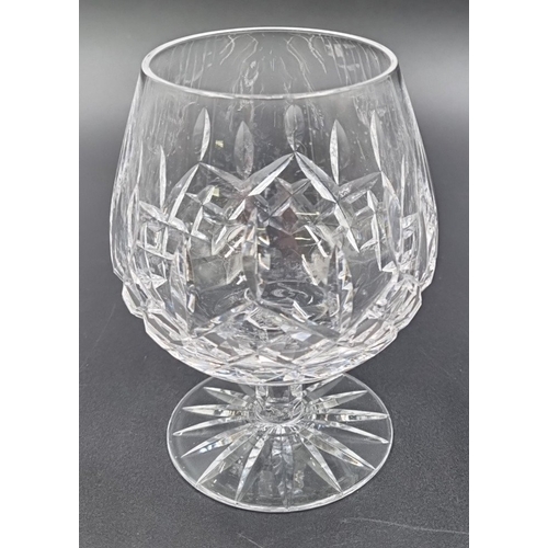 184 - Set of 6 Waterford cut crystal brandy balloons H:11cm x W:9cm.