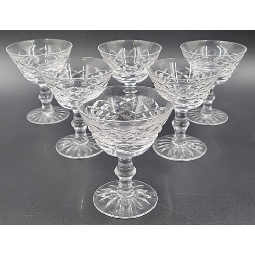 185 - Set of 6 Waterford cut-crystal champagne coupes
