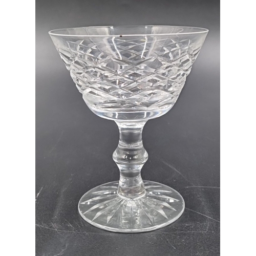 185 - Set of 6 Waterford cut-crystal champagne coupes