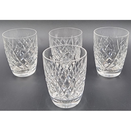 186 - Set of 4 cut crystal tumblers