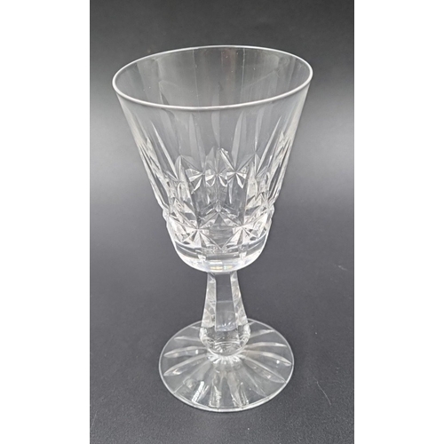 188 - Set of 4x Waterford cut-crystal wine glasses H:13.5cm
