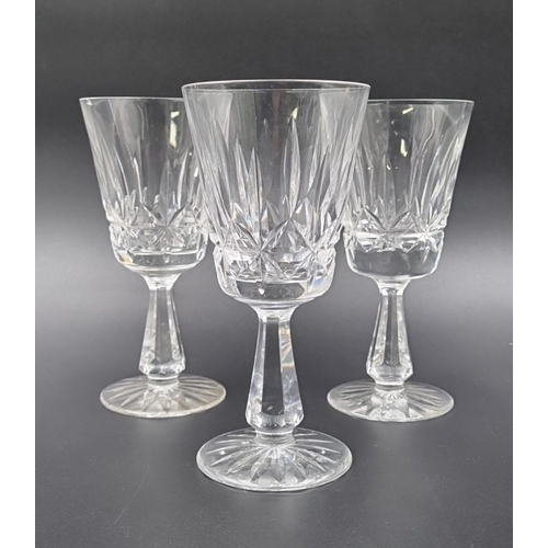 190 - Lot of 3 cut-crystal wine glasses