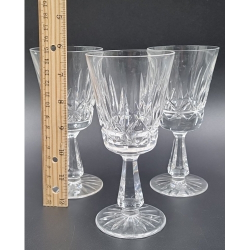 190 - Lot of 3 cut-crystal wine glasses