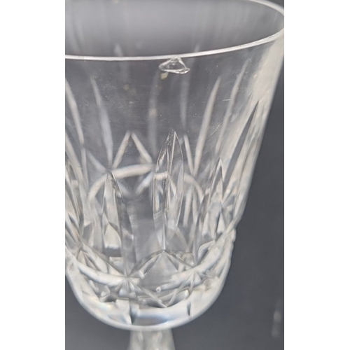 190 - Lot of 3 cut-crystal wine glasses