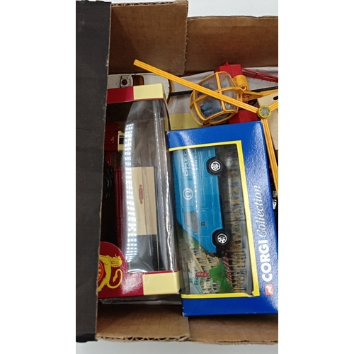 210 - Assorted collection of  die-cast model vehicles, including a Corgi blue van, 